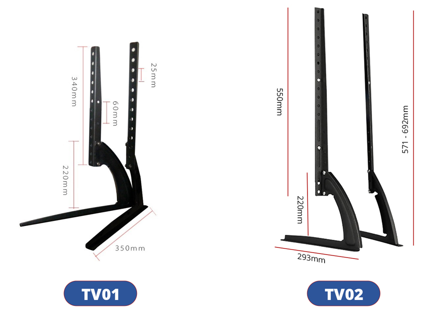 Chân Đế Tivi Để Bàn TV01 / TV02 phù hợp với tivi kích thước từ 24 – 70 inch