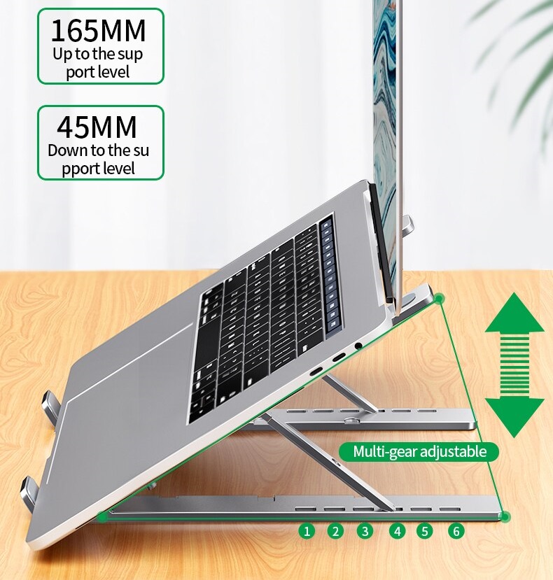 Giá đỡ Laptop, Macbook LS501 với 6 mức độ điều chỉnh linh hoạt