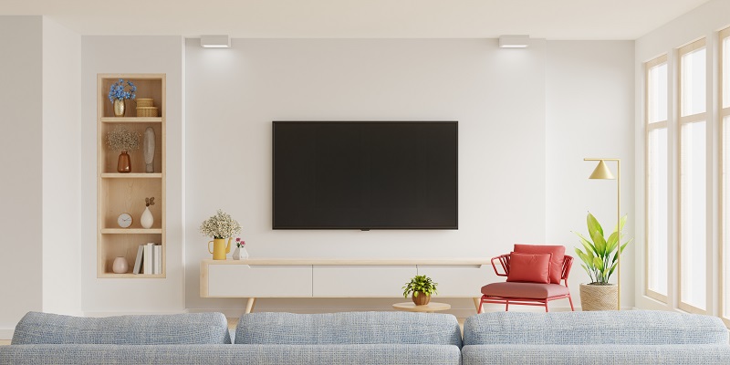 Giá treo tivi sát tường giúp tivi gắn sát tường mang đến không gian rộng rãi, thẩm mỹ