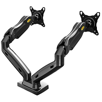 Giá treo hai màn hình Nb F160 màu đen thới thiết kế cánh 2 cánh tay nâng chắc chắn