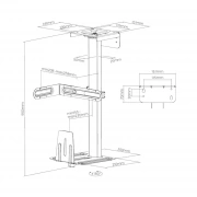 Giá treo thùng máy tính CPB-25 gắn dưới bàn - 2