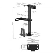 Giá treo thùng máy tính CPB-25 gắn dưới bàn - 4