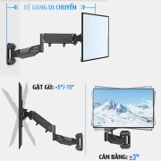 Giá treo tivi xoay đa năng E888 34 - 55 inch dễ dàng nâng lên hạ xuống - 4