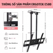 Giá treo tivi thả trần cỡ lớn E580 55 - 90inch 2 ống trụ - 2