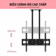Giá treo tivi thả trần cỡ lớn E580 55 - 90inch 2 ống trụ - 4