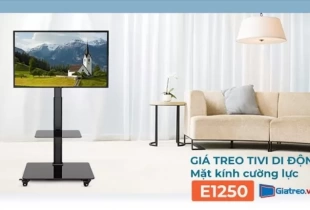 Giá Treo Tivi Di Động E1250 hàng cao cấp - Mặt kính cường lực sang trọng