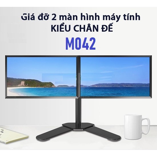 Giá Treo Hai Màn Hình Để Bàn M042 17 – 27 Inch - 2